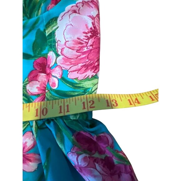 Band of the Free blue pink floral corset top maxi sundress small EUC - Picture 5 of 8
